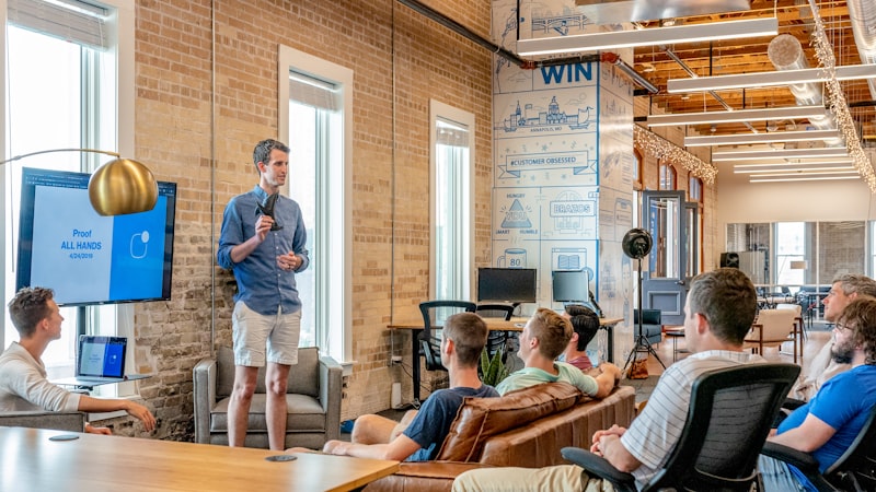 A team discussing a workflow in a working session